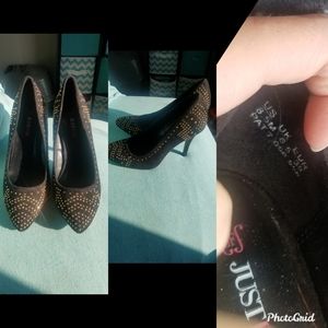 Just fab studded heels